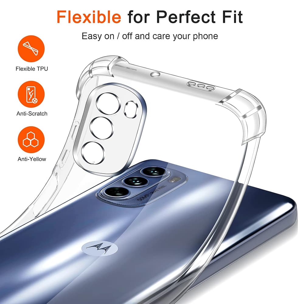 Techsuit Nárazuvzdorný silikon Motorola Moto G31 Moto G41 Čirý - náhled 4
