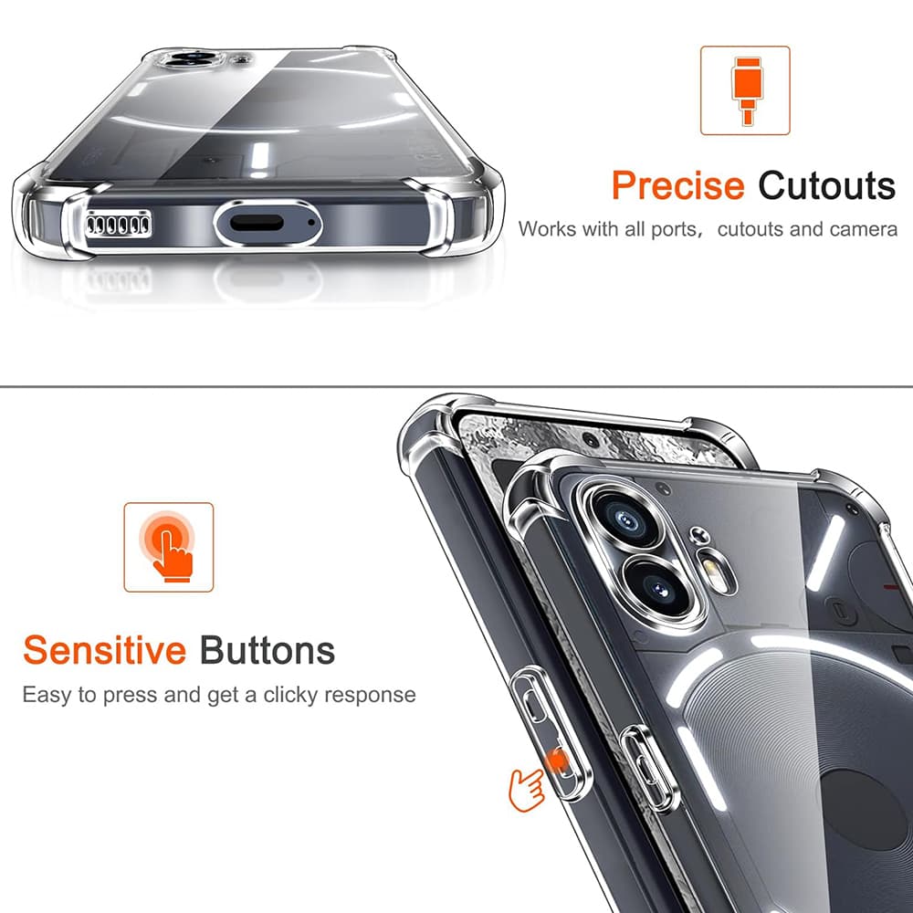 Techsuit nárazuvzdorný průhledný silikon Nothing Phone (2) - náhled 4