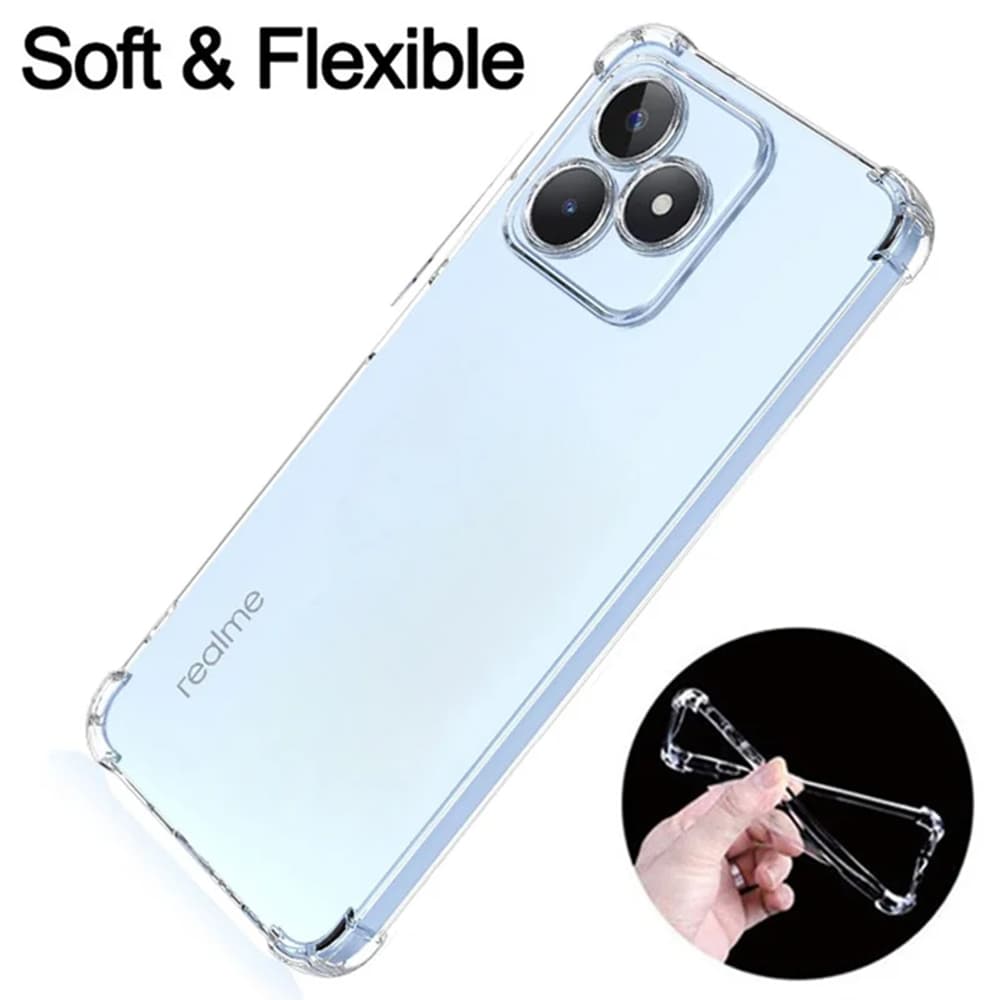 Techsuit Nárazuvzdorný průhledný silikon Realme C51 Note 50 - náhled 4