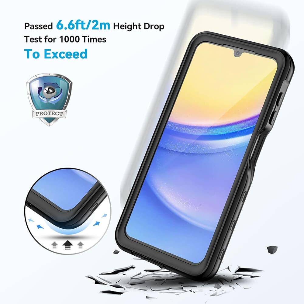 ShellBox Vodotěsné pouzdro IP68 Samsung Galaxy A15 4G A15 5G Black - náhled 4