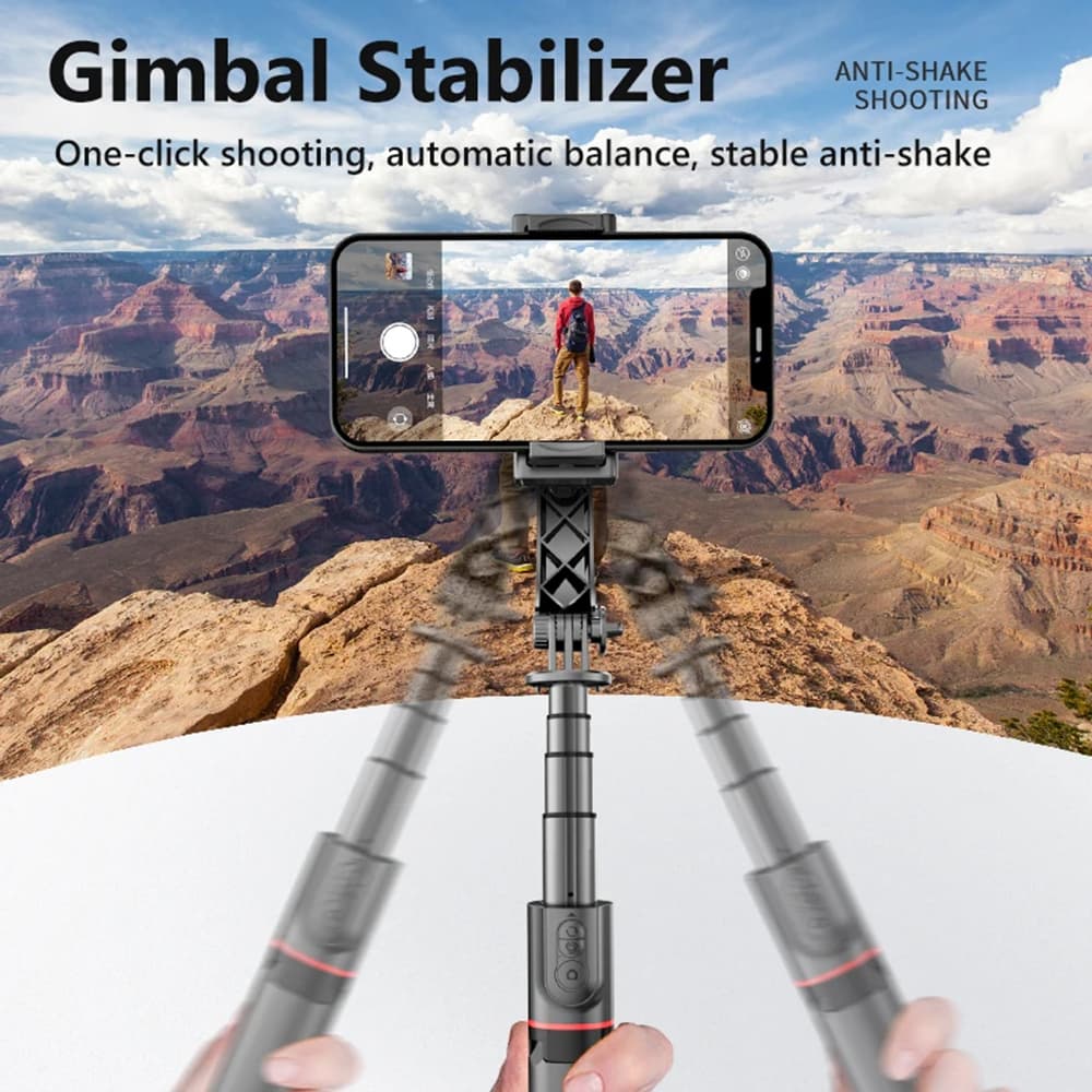 Techsuit Selfie tyč L19 Monopod Stativ Bluetooth 70cm Černá - náhled 4