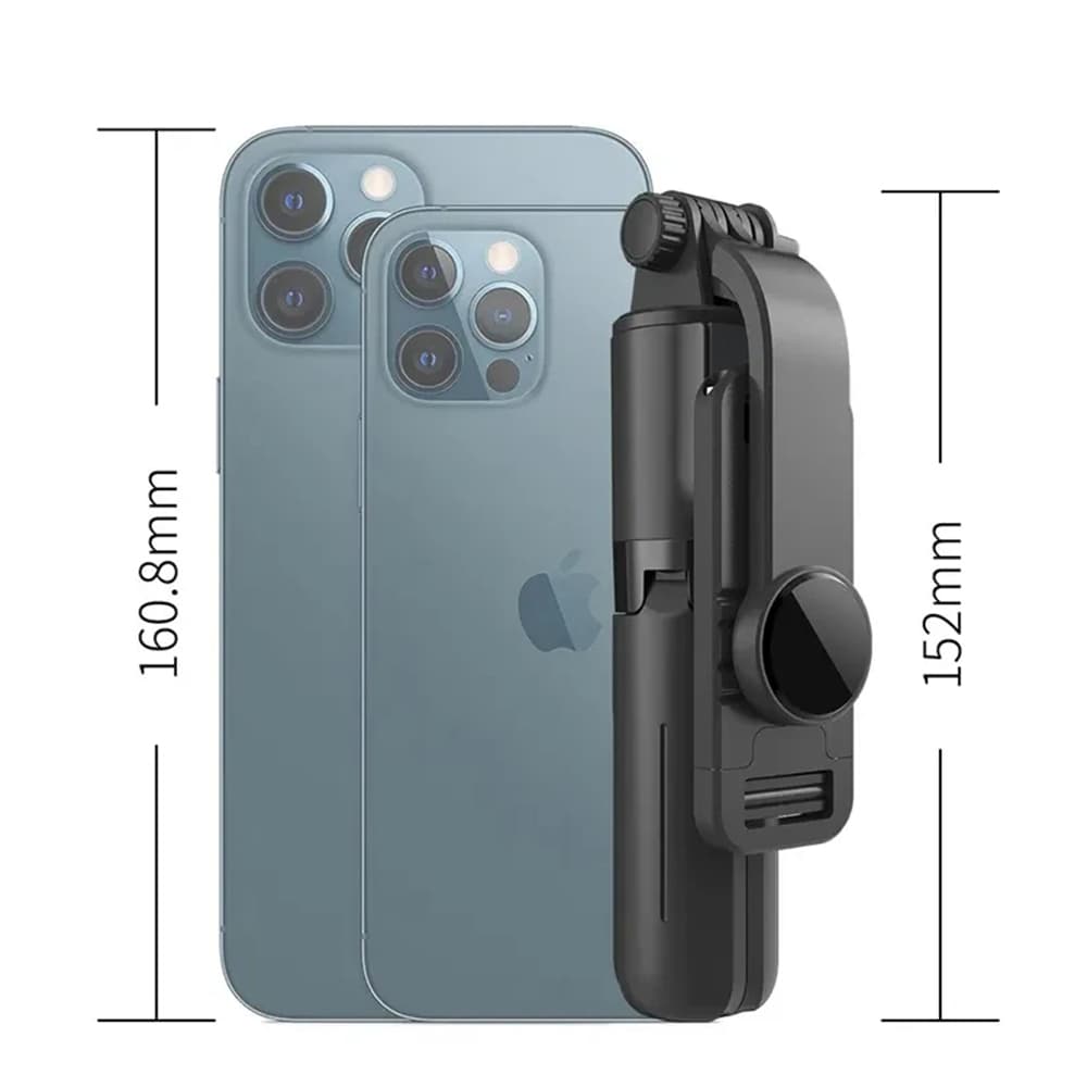 Techsuit L11 Selfie Tyč Stativ Bluetooth 360° 73cm Černá - náhled 4