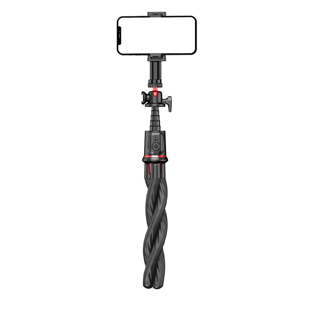 Techsuit Selfie Stick C03 Stativ Dálkové Ovládání 360 Hlava 64cm Černá - náhled 4