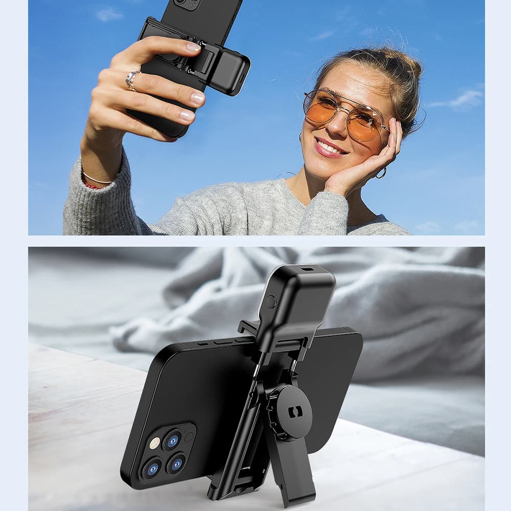 Techsuit Selfie tyč C01s stativ Bluetooth světlo 107cm černá - náhled 4