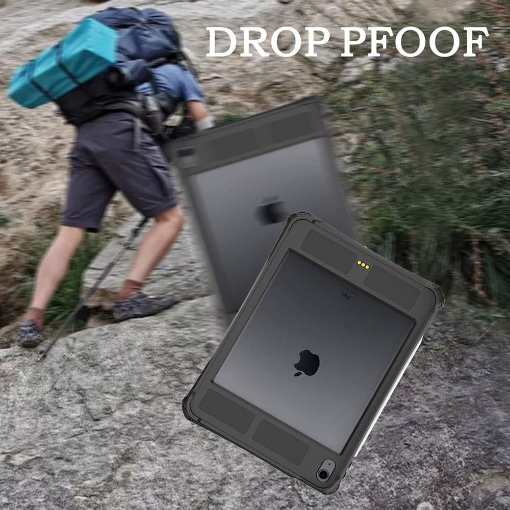 ShellBox Waterproof IP68 iPad Air 4 2020 Air 5 2022 Black - náhled 4