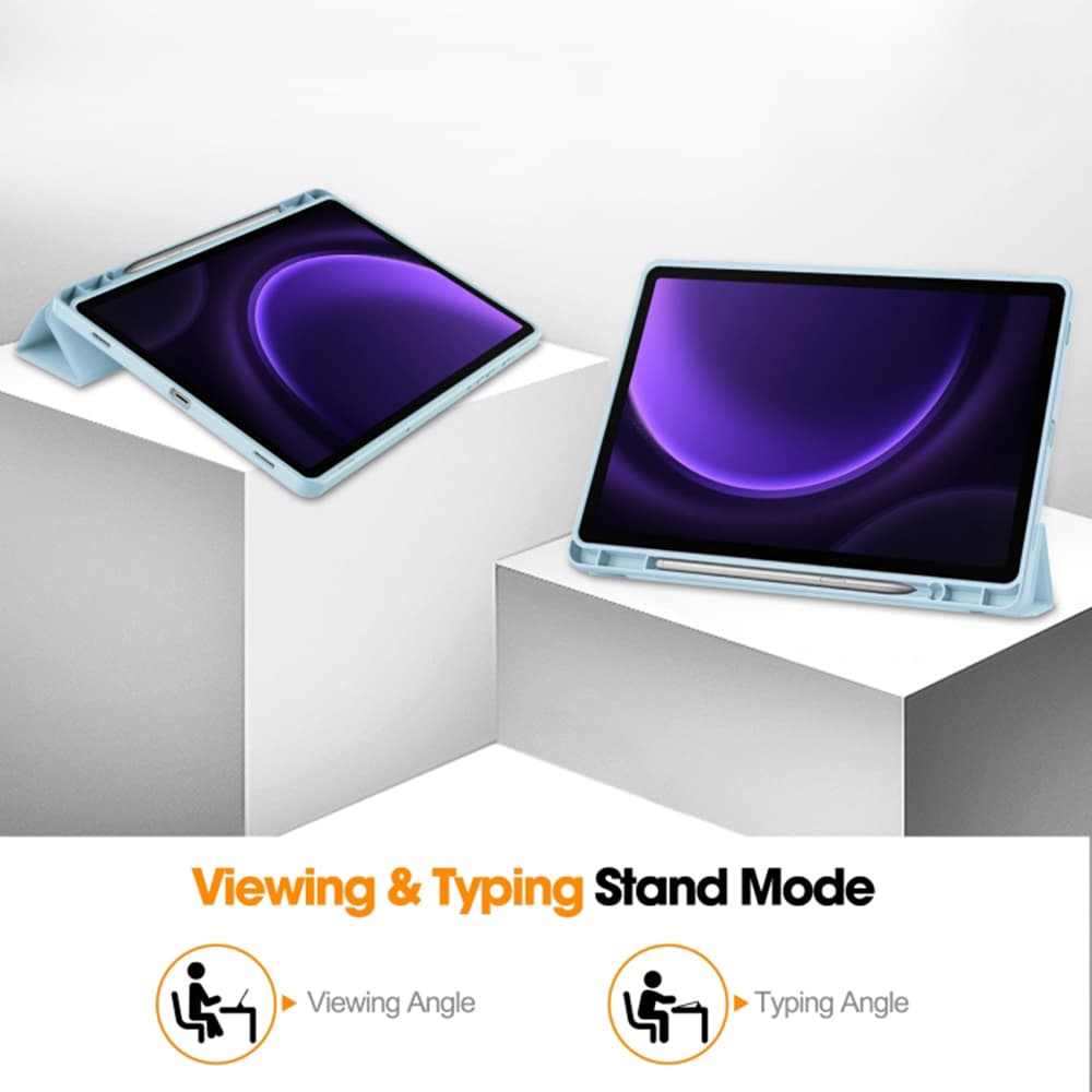 Techsuit Flex Trifold držák tužky pro Tab S9 S9 FE S10 FE Nebesky modrá - náhled 4