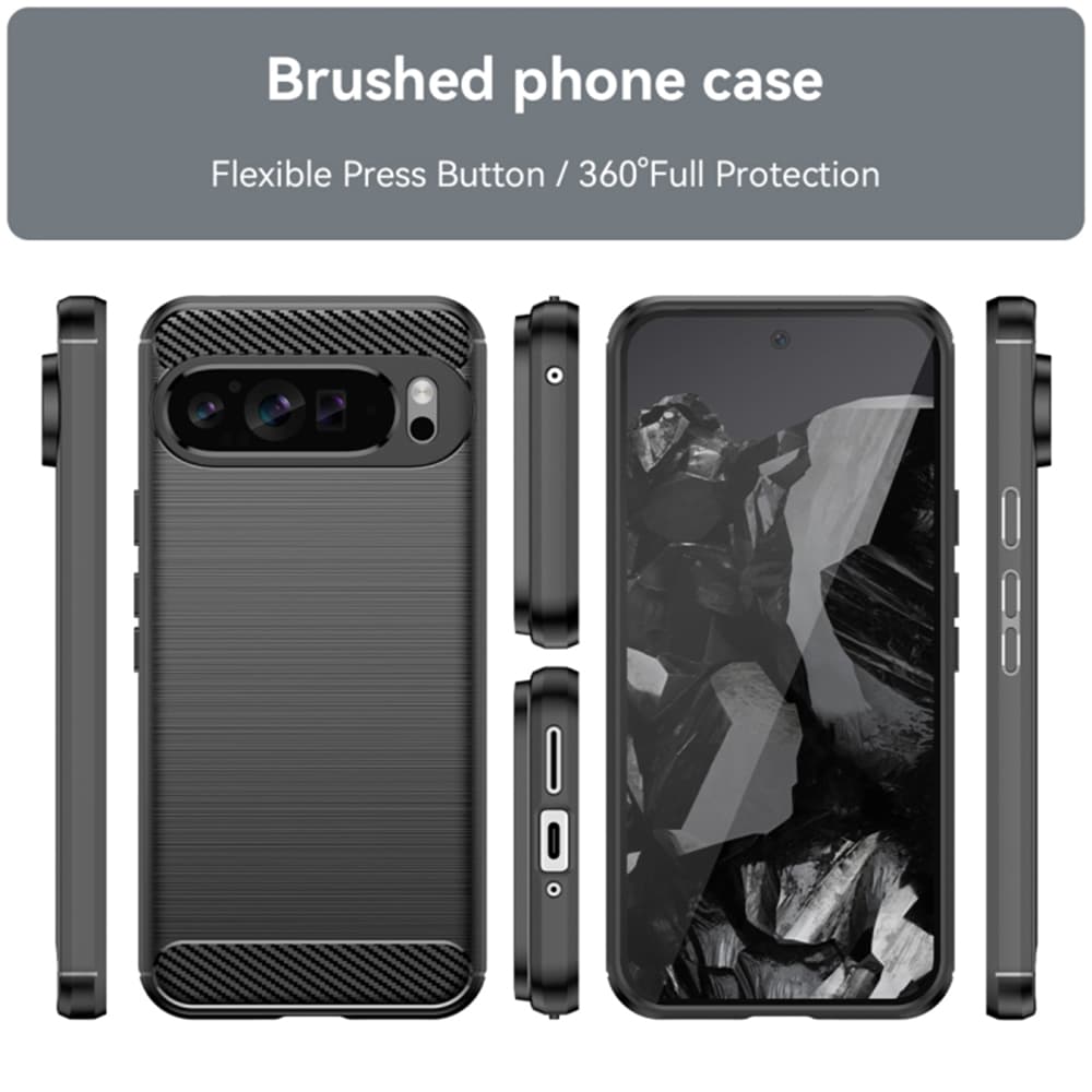 Techsuit Karbon Silikon Google Pixel 9 Pro XL Černý - náhled 4
