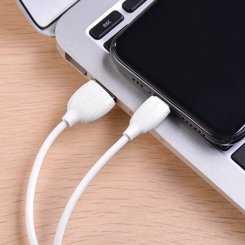 Datový kabel Borofone BX19 Benefit - USB na Lightning - 2,4A 1 metr bílý - náhled 4