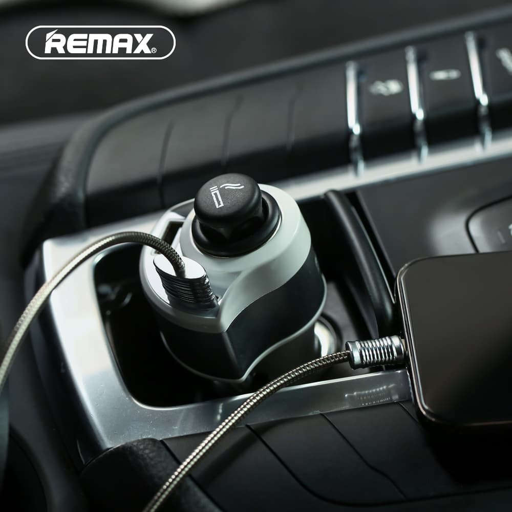 Adaptér do auta REMAX RCC-218 2xUSB-A + zásuvka do zapalovače 24W bílý - náhled 4