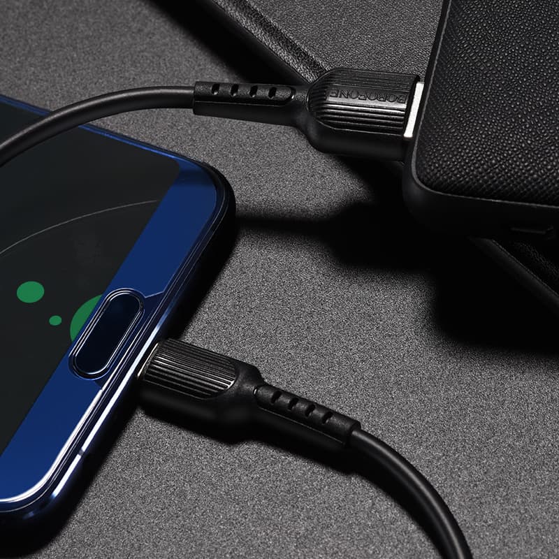 Kabel Borofone BX16 Easy - USB na typ C - 2A 1 metr černý - náhled 4