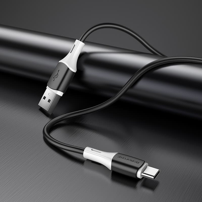 Kabel Borofone BX79 - USB na typ C - 3A 1 metr černý - náhled 4