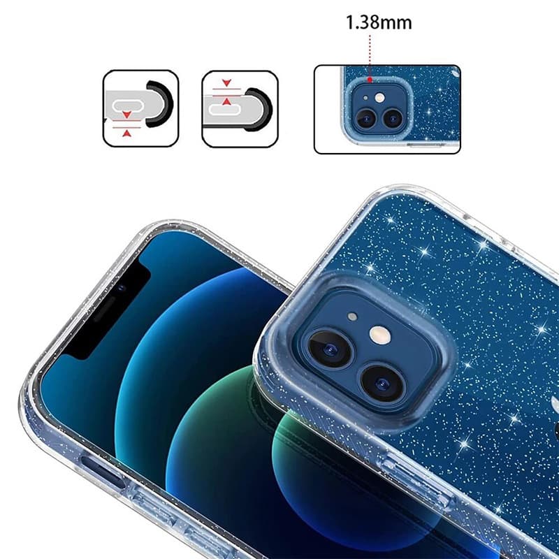 Pouzdro Crystal Glitter pro Xiaomi Redmi Note 10-Note 10S Silver - náhled 4
