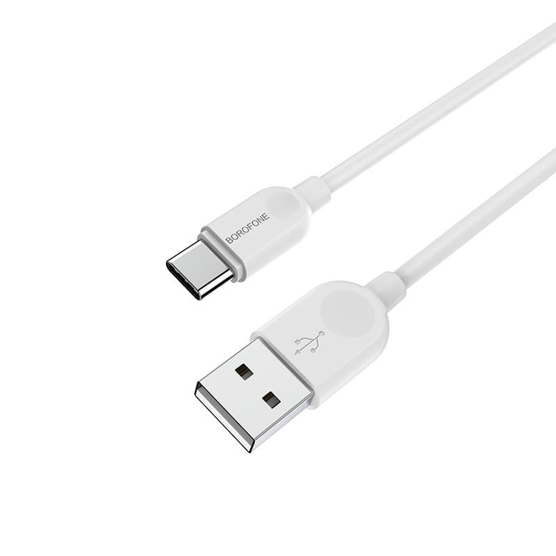Borofone Kabel BX14 LinkJet - USB na typ C - 3A 1 metr bílý - náhled 4