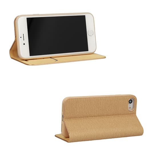 Pouzdro Vennus Book s rámečkem pro Samsung Galaxy S23 Plus zlaté - náhled 4