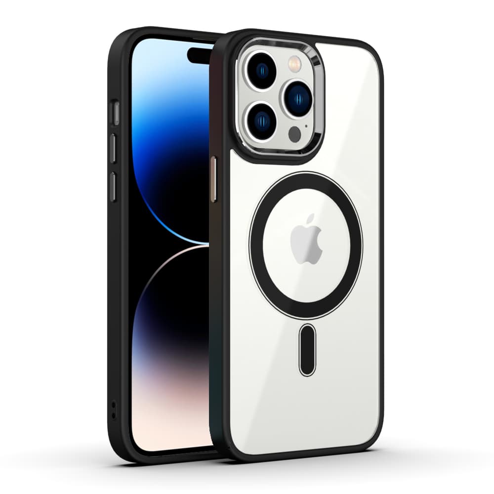 Zadní kryt Tel Protect Magnetic Clear pro Iphone 14 Black - náhled 4