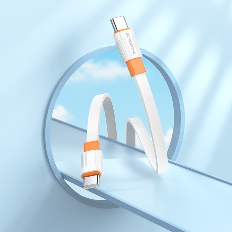 Borofone kabel BX89 Union - typ C - PD 60W 1 metr bílo-oranžový - náhled 4