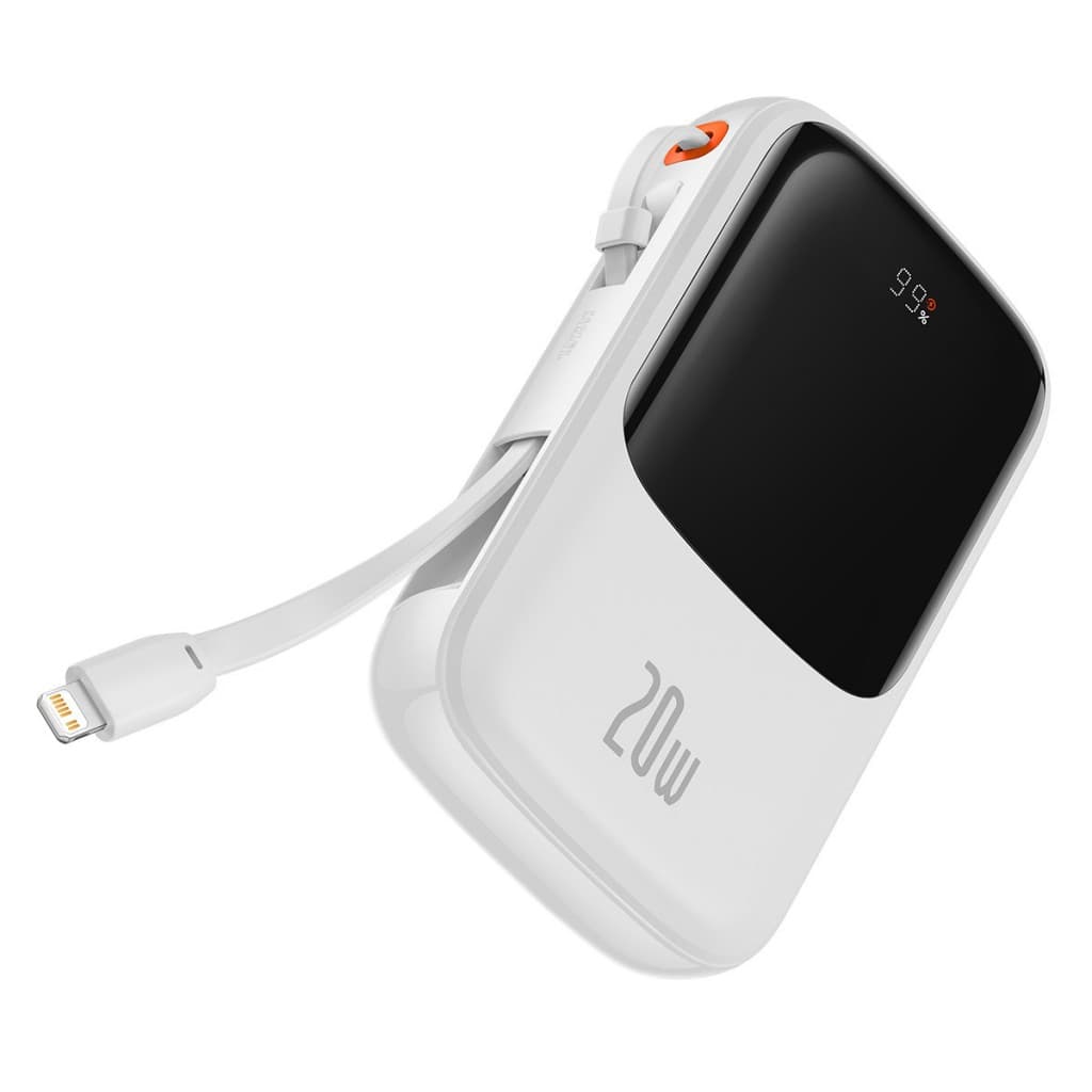 Powerbank Baseus Qpow Pro 10000mAh s kabelem Lightning (PPQD060002) 20W bílá - náhled 4