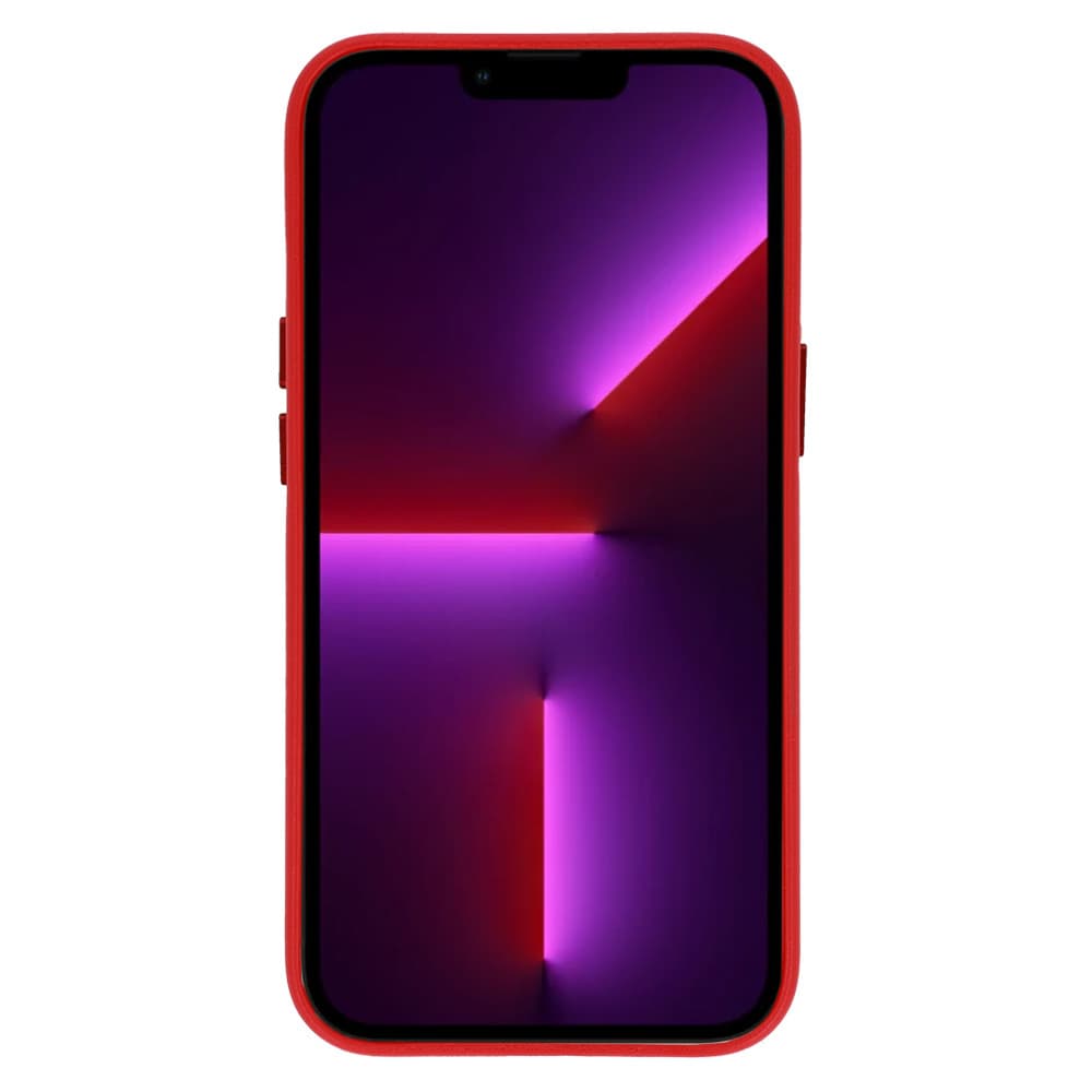 Zadní kryt MagSafe Leather pro Iphone 13 Red - náhled 4