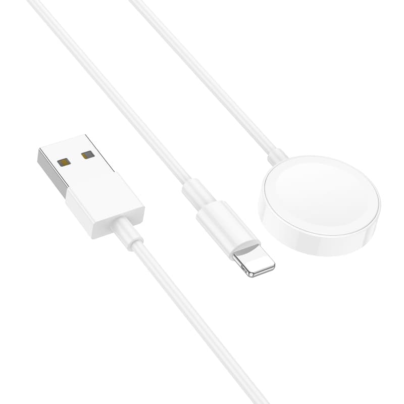 Bezdrátová nabíječka Borofone BQ22 2v1 pro mobilní telefon - iWatch bílá - náhled 4
