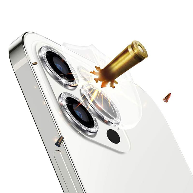 Tvrzené sklo HARD DIAMOND pro fotoaparát (LENS) pro Iphone 13 Pro - 13 Pro Max stříbrné (3 kusy) - náhled 4