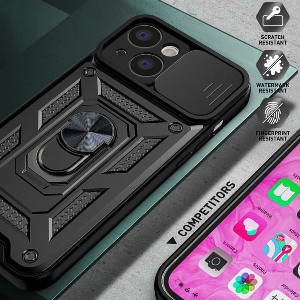 Slide Camera Armor Case pro Samsung Galaxy S24 Black - náhled 4