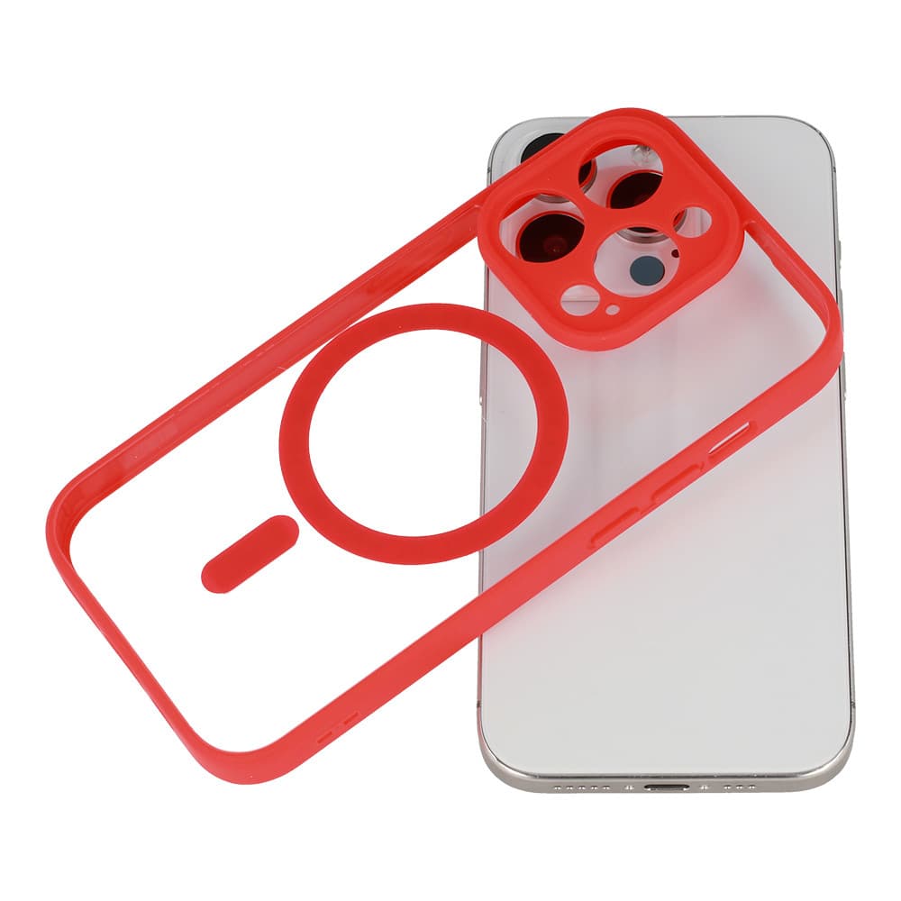 Zadní kryt Acrylic Color Magsafe pro Iphone 15 Pro červený - náhled 4