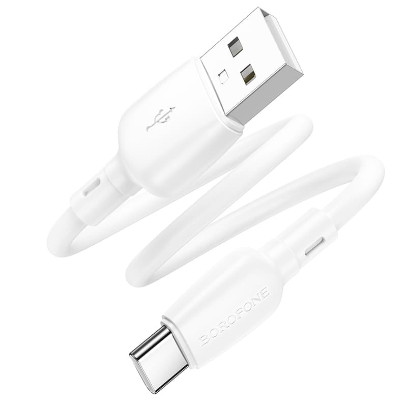 Kabel Borofone BX93 Super Power - USB na typ C - 27W 3A 0,25 metru bílý - náhled 4