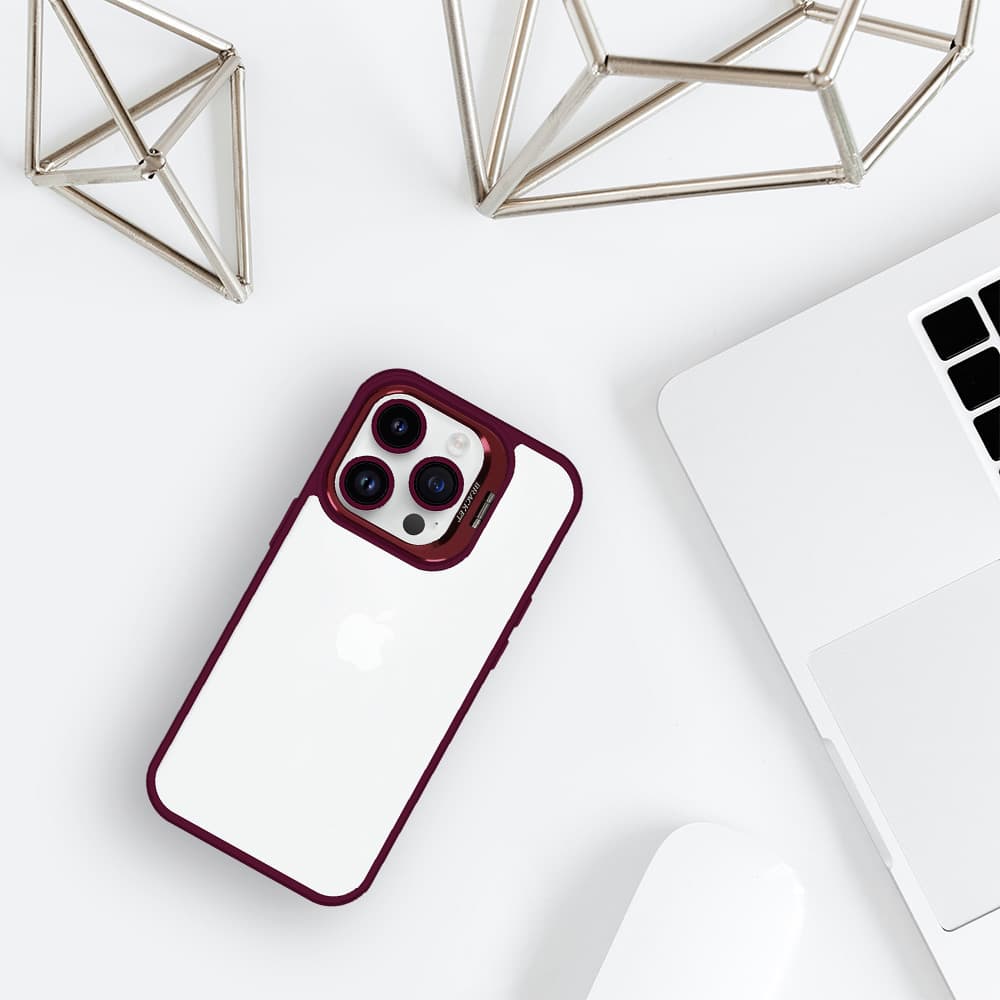 Pouzdro Tel Protect Kickstand pro Iphone 12 Pro Max vínové - náhled 4
