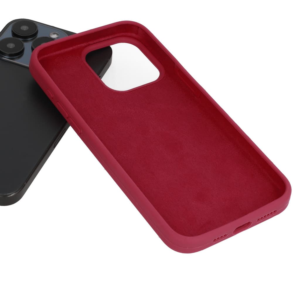 Silicone Lite Case pro Iphone 15 Pro vínové - náhled 4