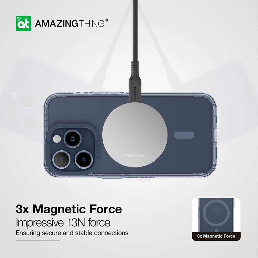 Zadní kryt Amazing Thing Titan Pro Magsafe Case 10FT IP156.1PTMBU pro iPhone 15 Pro modrá - náhled 4