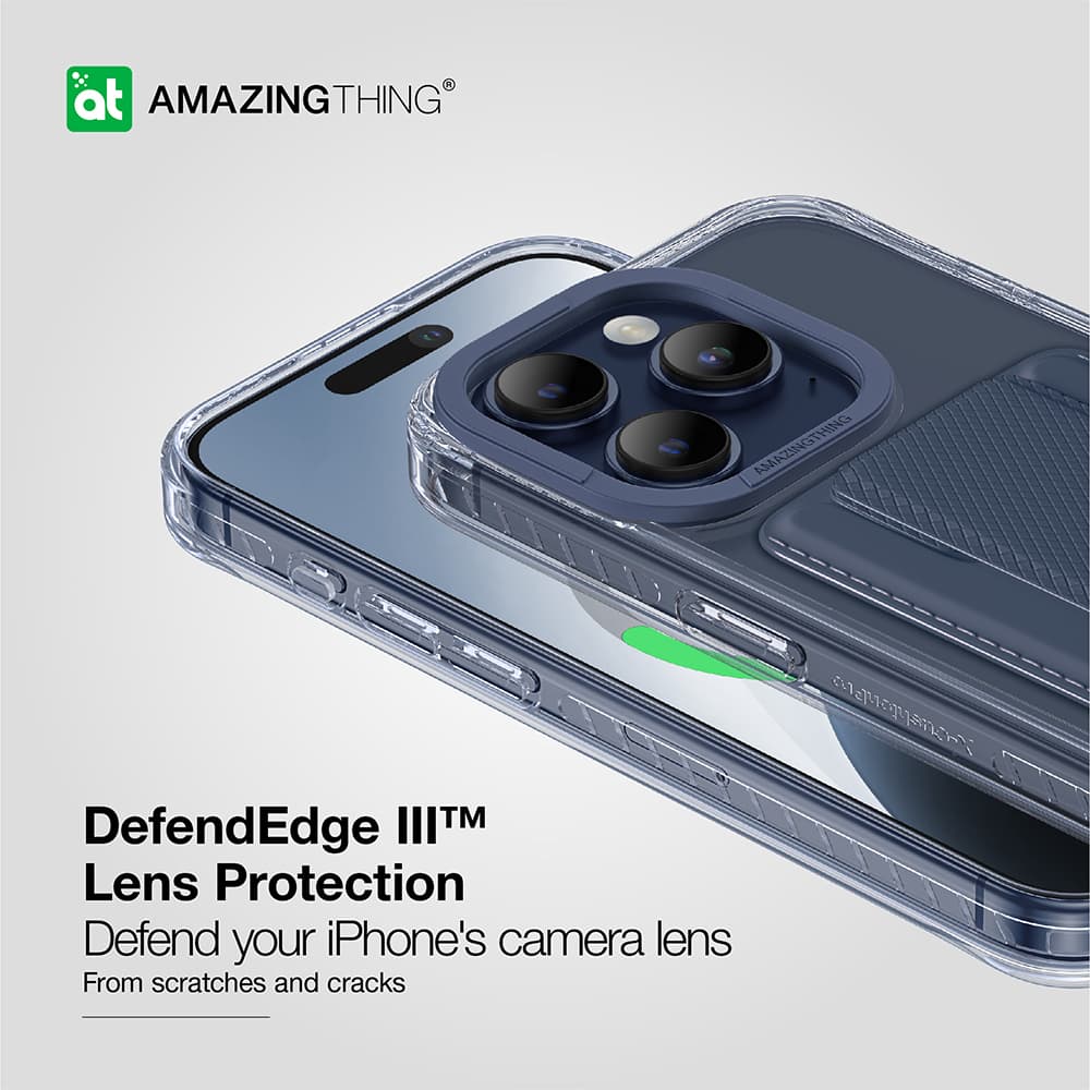 Zadní kryt Amazing Thing Titan Pro Mag Wallet Case 10FT IP156.1PTWBU pro iPhone 15 Pro navy se stojánkem - náhled 4