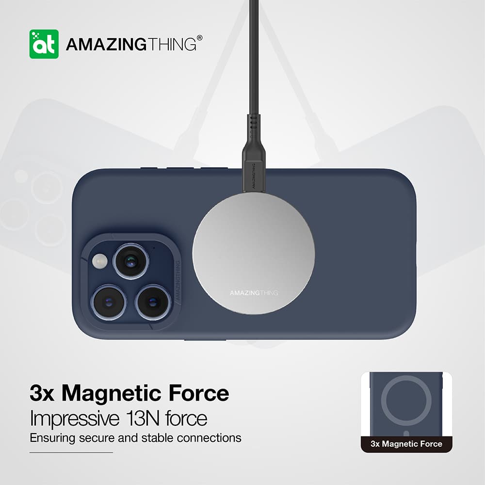 Zadní kryt Amazing Thing Pouzdro Smoothie Magsafe Case 8FT IP156.7PSMBU pro iPhone 15 Pro Max navy - náhled 4