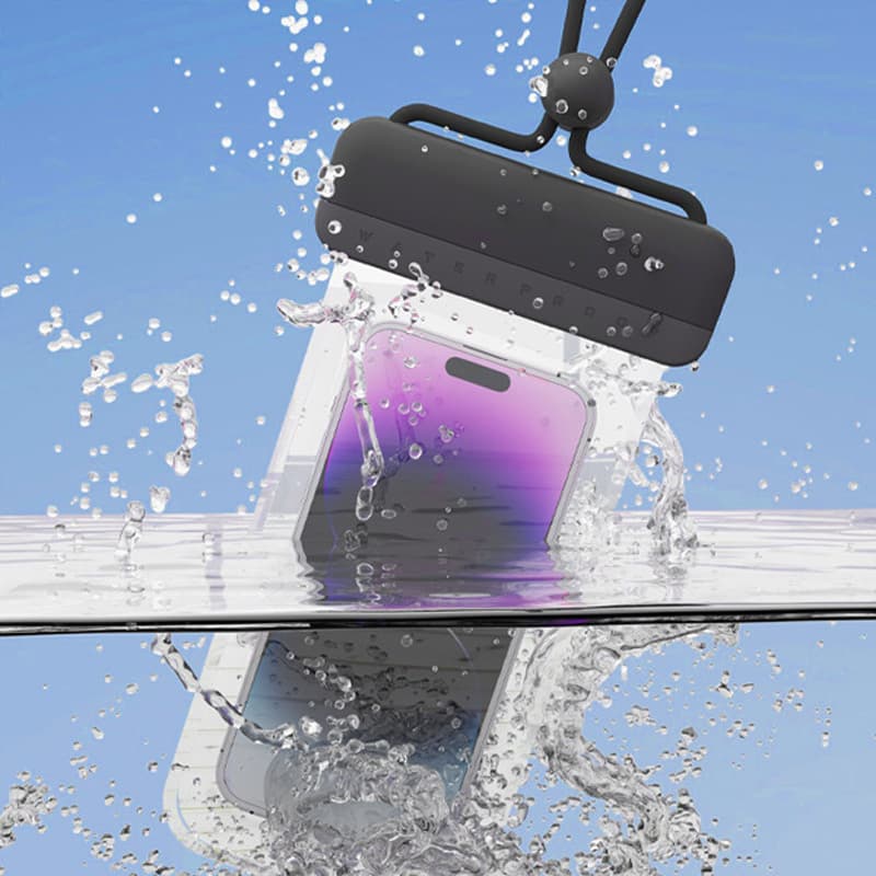 Vodotěsné pouzdro Waterproof Type 3 fialovo-bílé - náhled 4