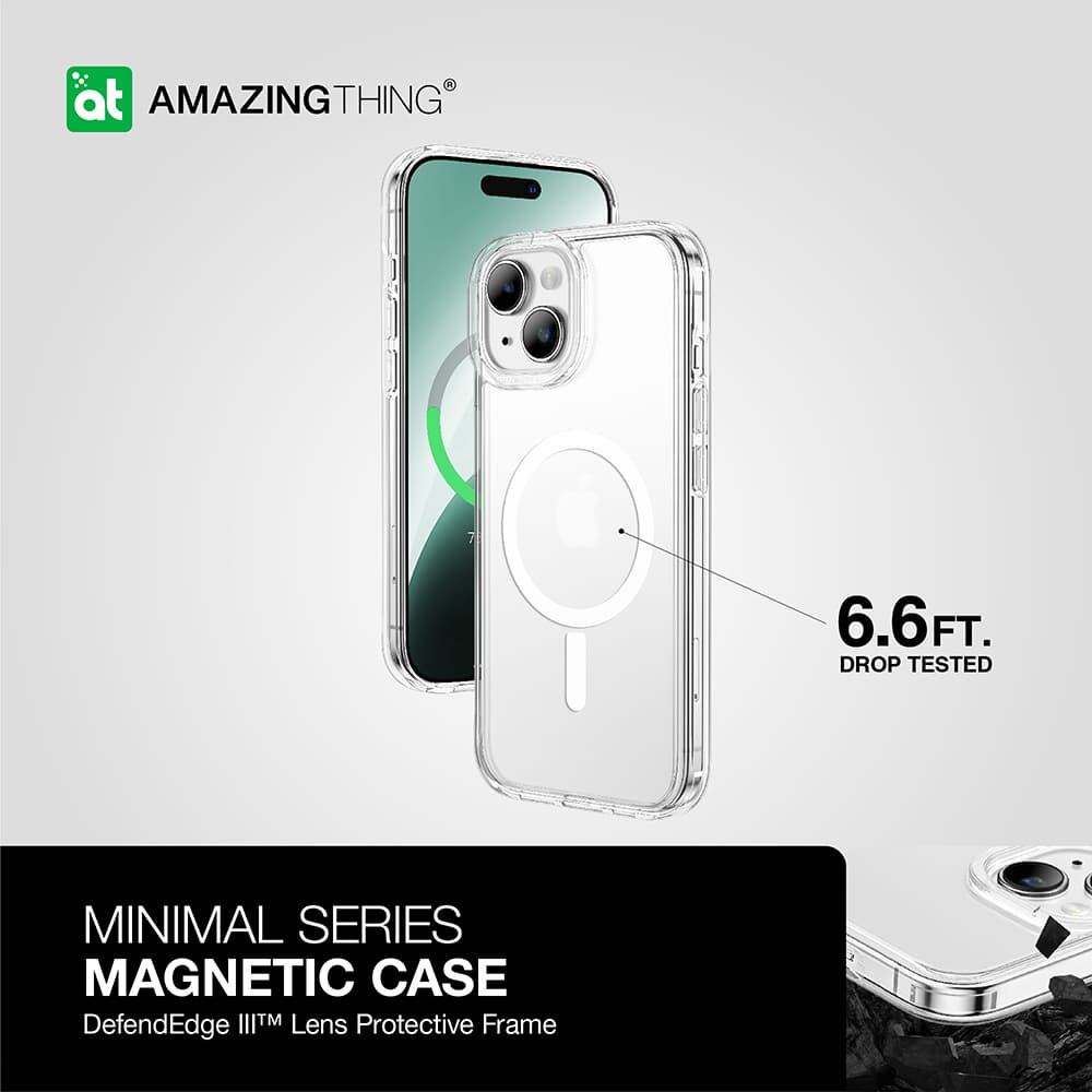 Zadní kryt Amazing Thing Minimal Magsafe Case 6.6FT IP156.7MMINCL pro iPhone 15 Plus transparentní - náhled 4