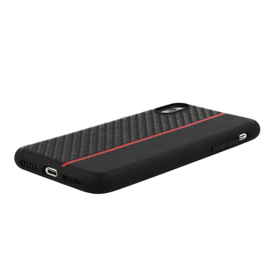 Pouzdro MOTO CARBON pro Samsung Galaxy A6 Plus 2018 černé s červeným pruhem - náhled 4