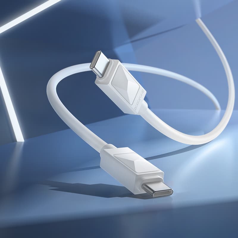 Datový kabel Borofone BX109 Joy - typ C na typ C - 60W 3A 1m bílý - náhled 4