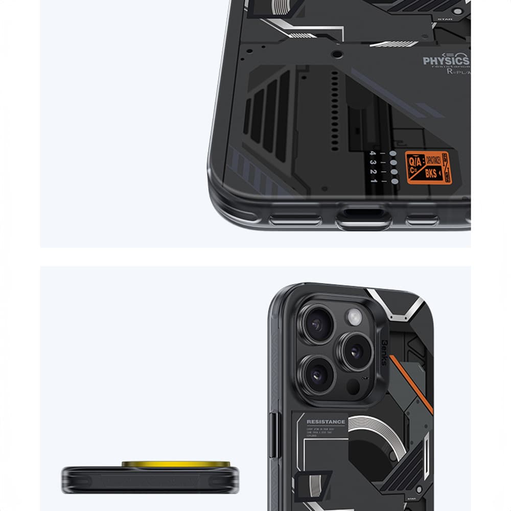 Zadní kryt Benks Magnetic Mecha pro iPhone 16 Plus černý - náhled 4