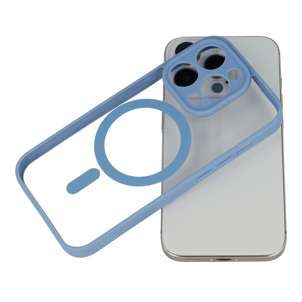Zadní kryt Acrylic Color MagSafe pro Samsung S24 FE světle modrý - náhled 4