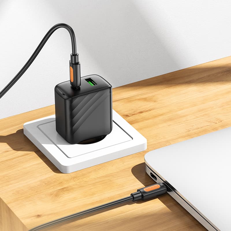 Datový kabel Borofone BX114 Structure USB-C - USB-C PD 60W 3A 1m černý - náhled 4