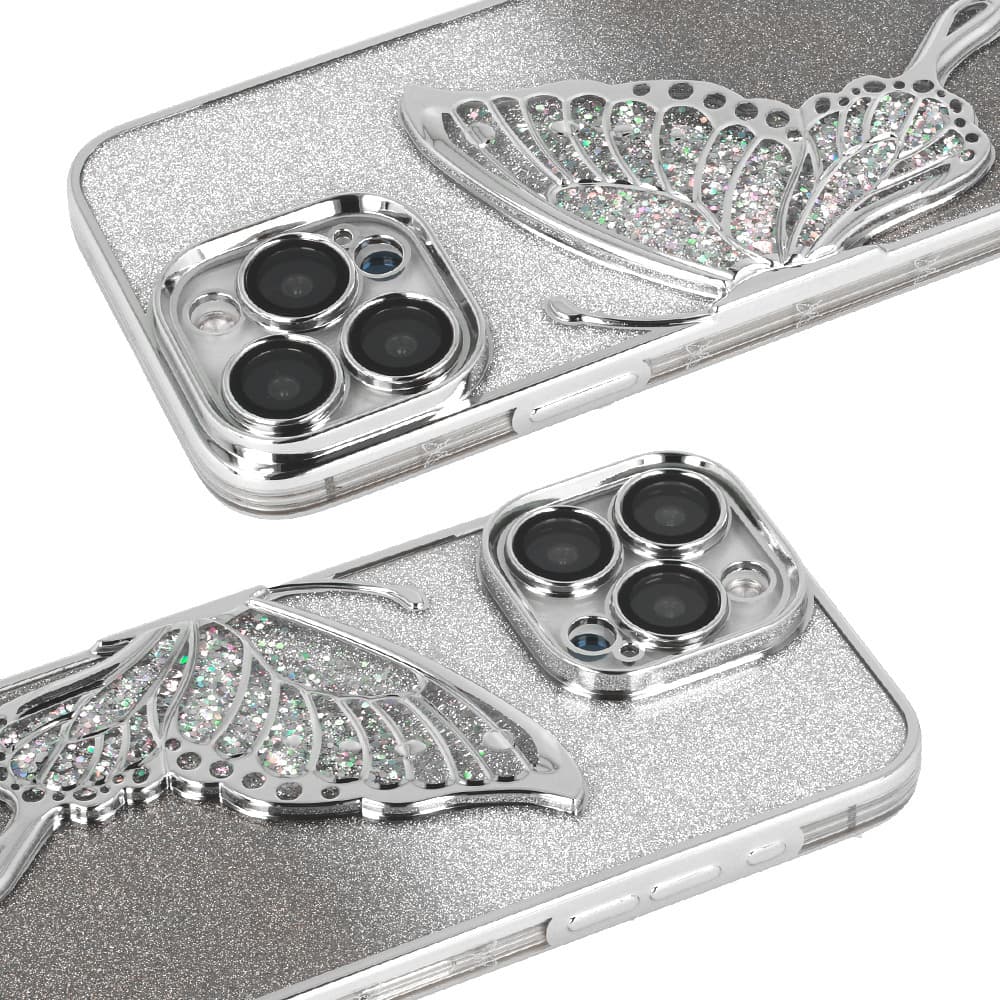 Zadní kryt Tel Protect Butterfly Water pro iPhone 16 stříbrný - náhled 4