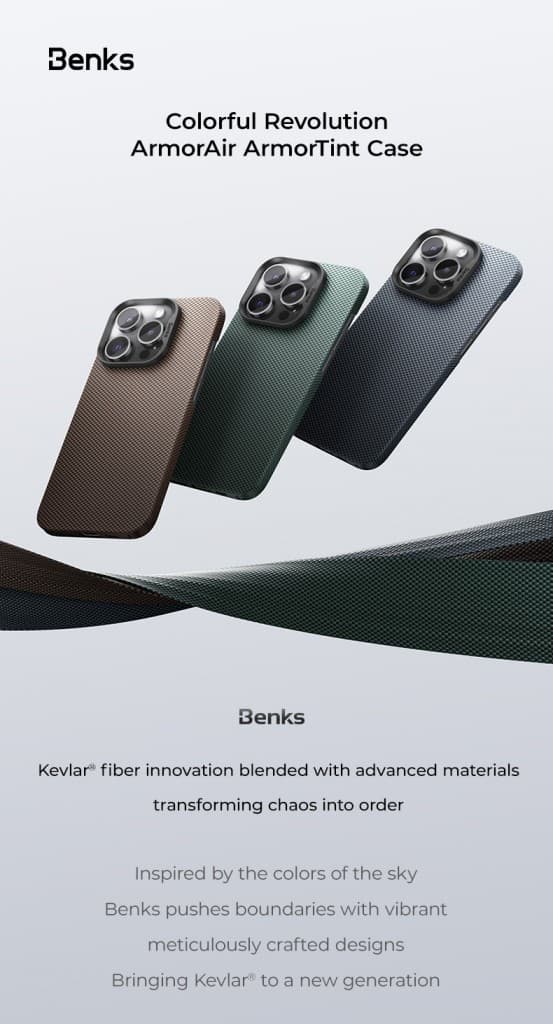 Zadní kryt Benks Magnetic Armor Tint Kevlar 1000D (0064) pro iPhone 16 Plus green - náhled 4