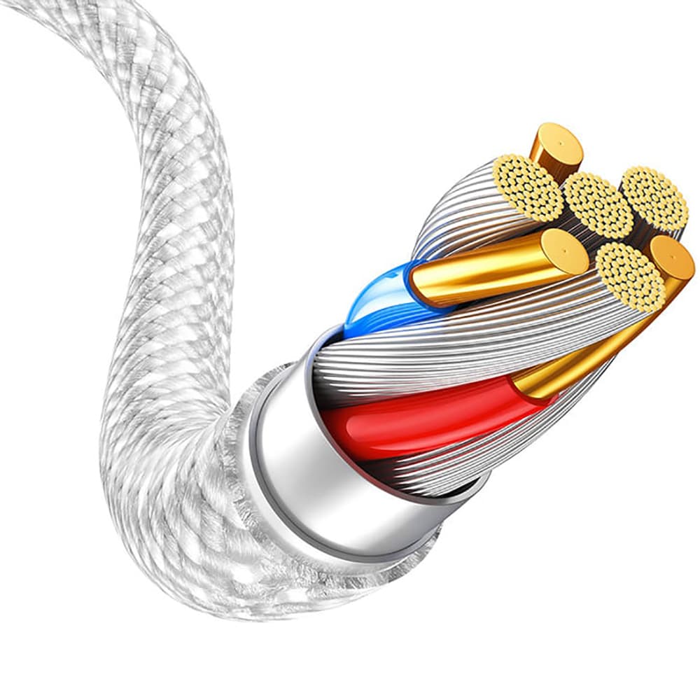 Datový kabel Blavec Candy Braided USB-C - Lightning PD 20W 2,4A 2m (CCA-CL24W20) bílý - náhled 4