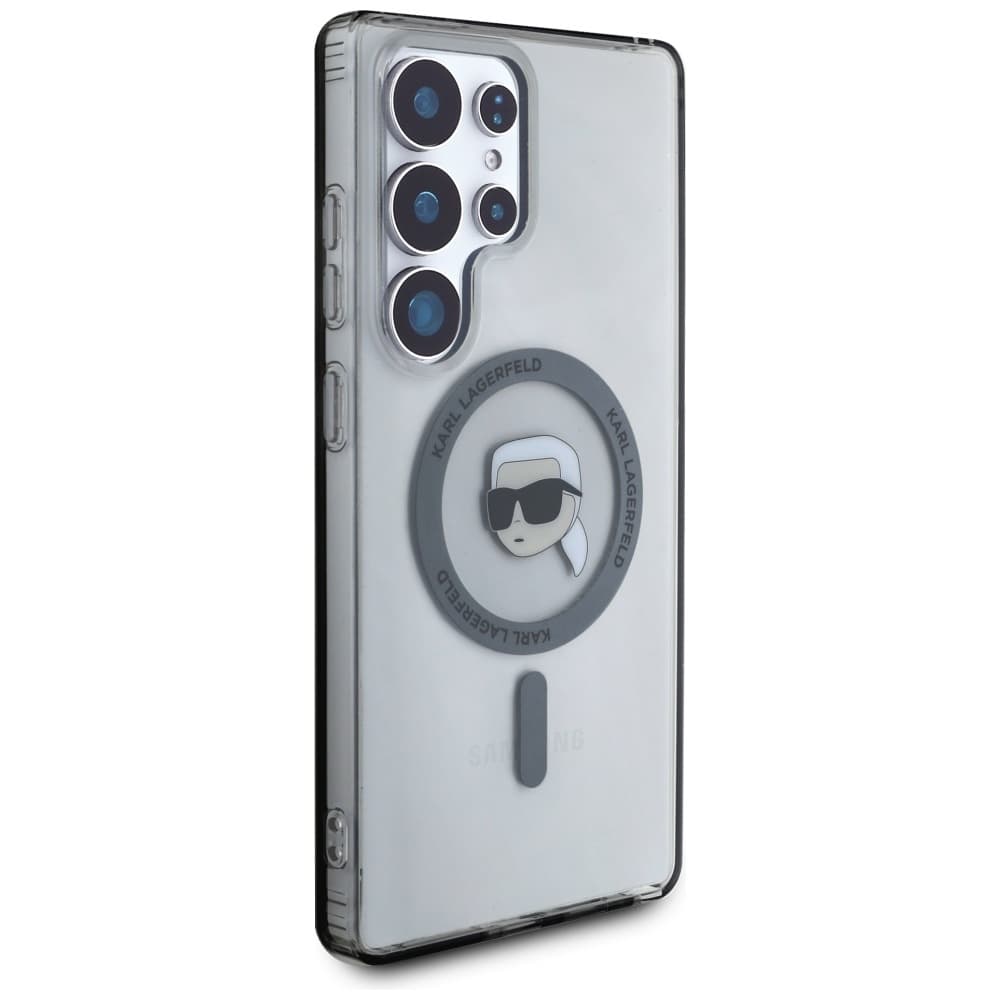 Originální zadní kryt KARL LAGERFELD Button Karl Head Printed Logo Magsafe pro Samsung Galaxy S25 Ultra black - náhled 4