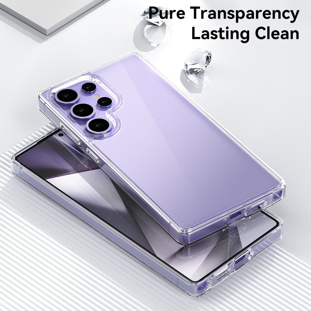 Zadní kryt Rock Crystal Transparent Series pro Samsung Galaxy S25 Ultra transparentní - náhled 4