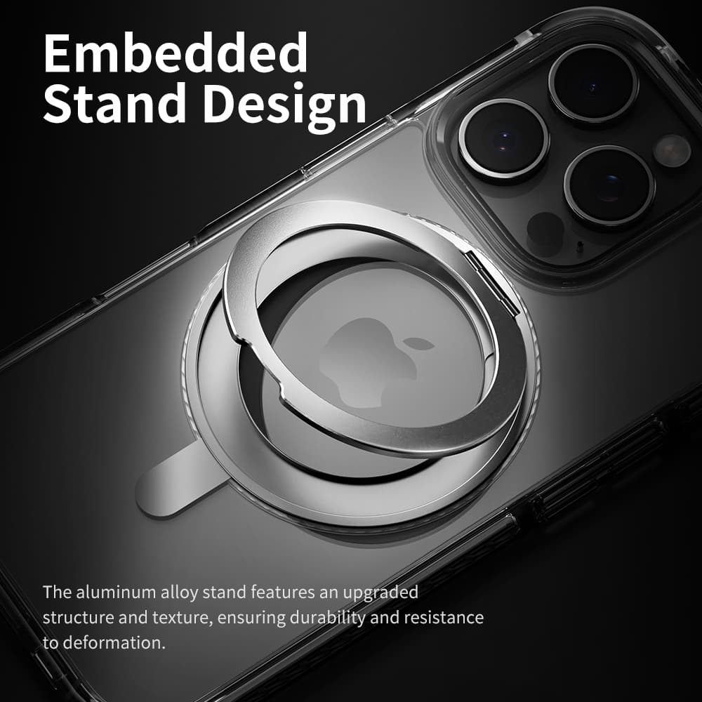 Zadní kryt Rock Rotating Stand Crystal Series Magnetic pro iPhone 16 Pro černý - náhled 4