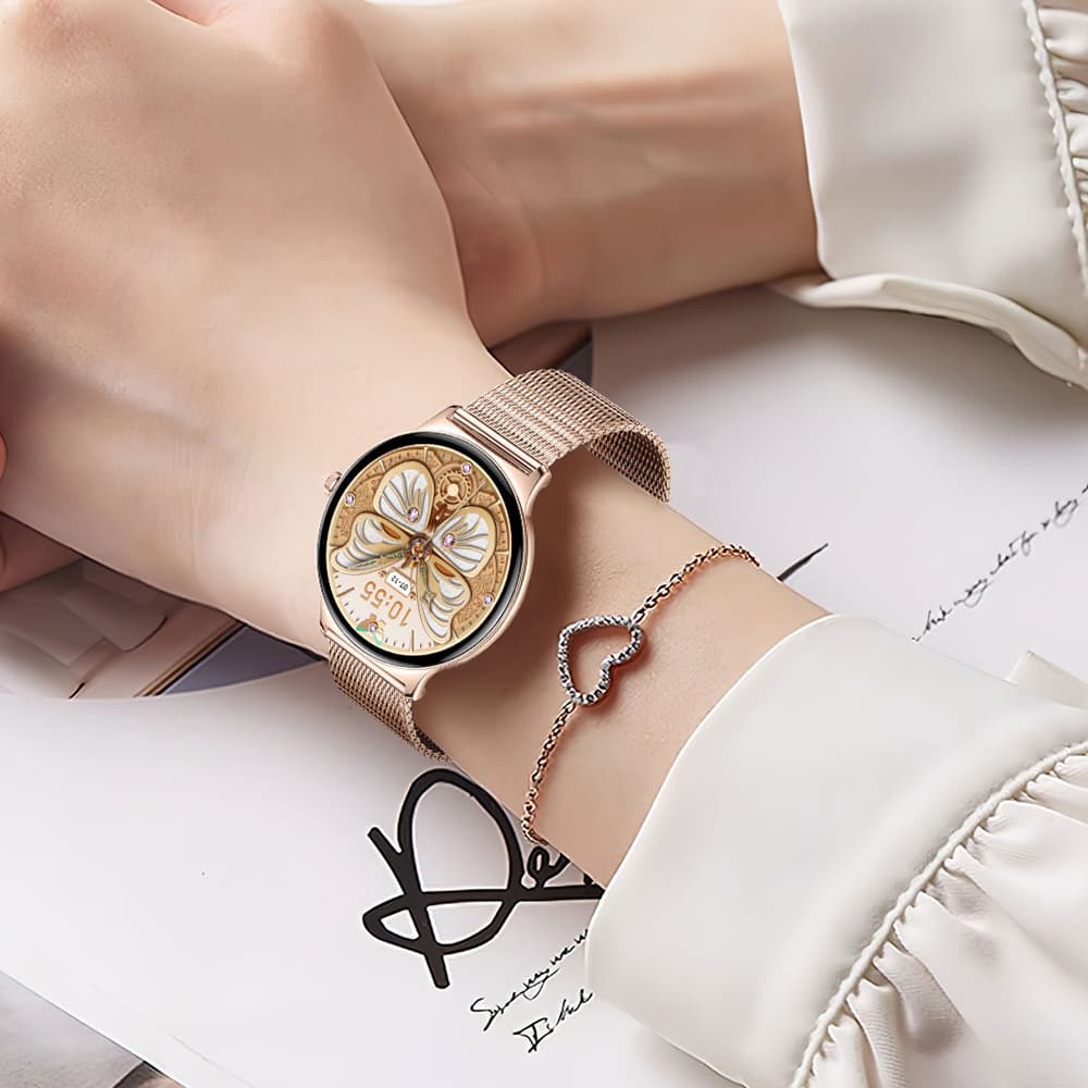 Smartwatch Blavec M01 Vesta HD AMOLED (SWM01-RG) růžově zlaté - náhled 4