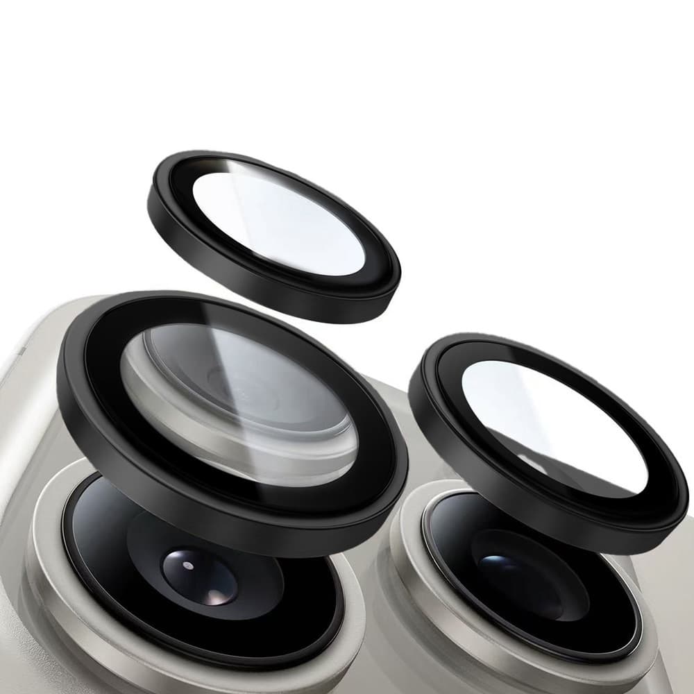 Tvrzené sklo Tel Protect Titanium Lens 99% AR na fotoaparát pro iPhone 15-15 Plus black (2 pcs) - náhled 4