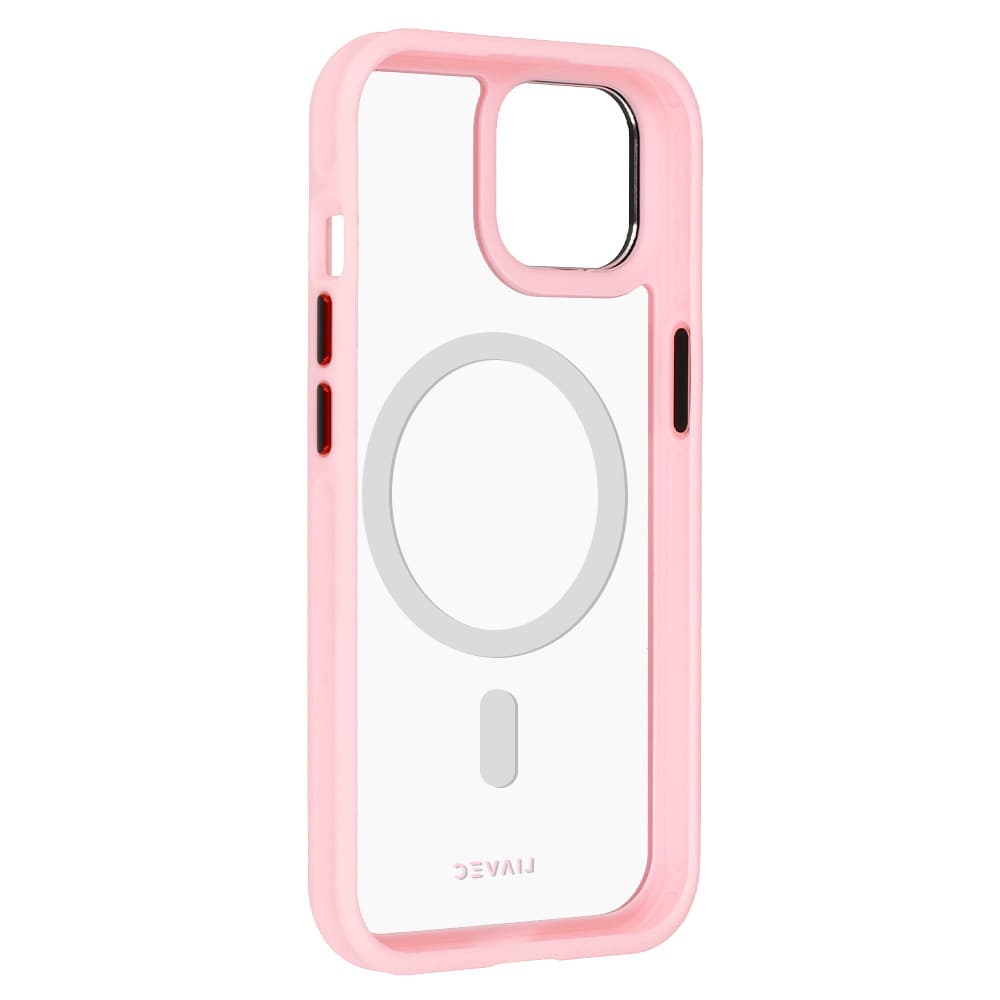 Zadní kryt Liavec Hybrid Magsafe Clear pro iPhone 15 light pink - náhled 4