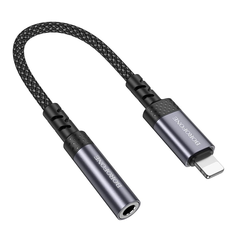 Adaptér Borofone BV24 Graceful Lightning na jack 3,5 mm šedý - náhled 4