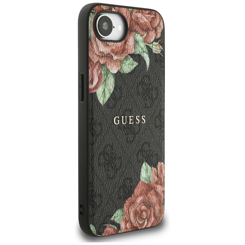 Zadní kryt GUESS 4G Flowers Print MagSafe pro iPhone 16e black - náhled 4
